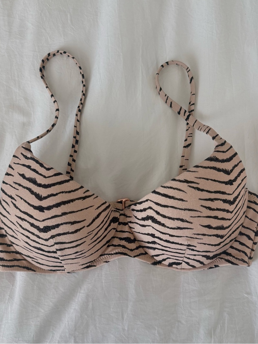 Women's Pink Tiger-Stripe Underwire Bikini
